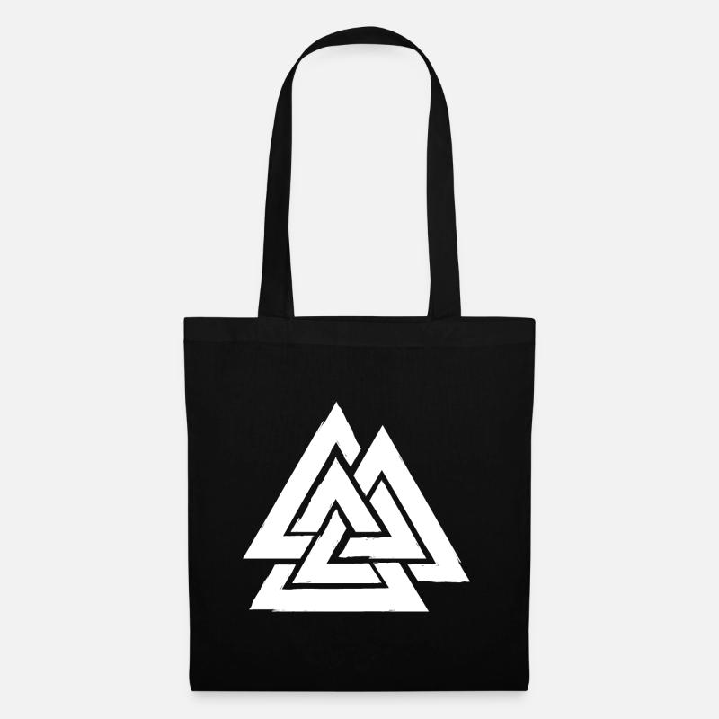 Valknut - Symbol von Odin - Stoffbeutel - Schwarz