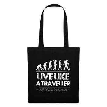 Live Like a Traveller - Stoffbeutel - Schwarz - Vorne