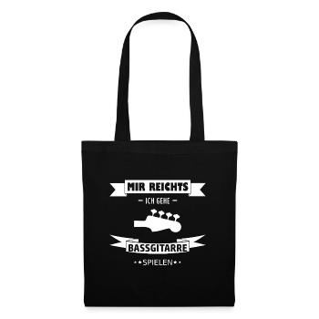 Bassist Bassgitarre Spruch Humor - Stoffbeutel - Schwarz - Vorne