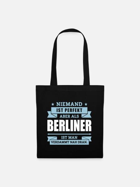 Funshirt Berliner - Stoffbeutel - Schwarz