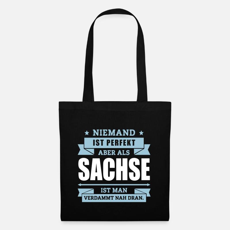 Funshirt Sachse - Stoffbeutel - Schwarz