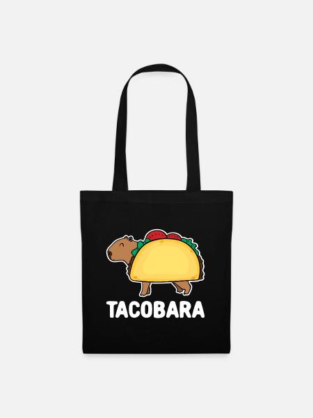 Tacobara | Morsom Capybara vanngris | taco - Stoffveske - svart