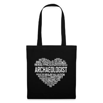 Archaeologist - Heart - Tote Bag - black - Front