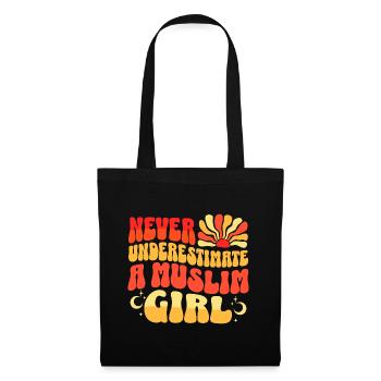 Jamais Sous-estimer Fille Musulmane - Sac en tissu - noir - Devant