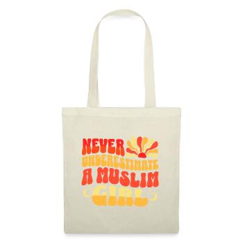 Jamais Sous-estimer Fille Musulmane - Sac en tissu - nature - Devant