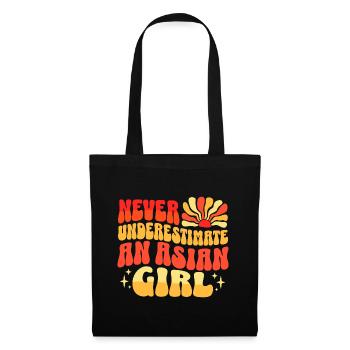 Jamais Sous-estimer Fille Asiatique - Sac en tissu - noir - Devant