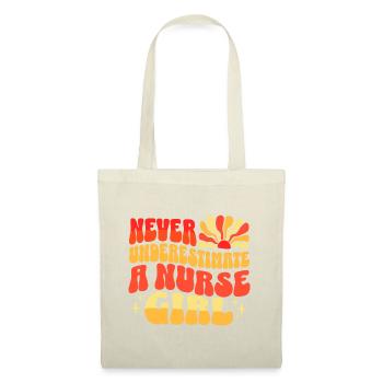 Jamais Sous-estimer Fille Infirmière - Sac en tissu - nature - Devant