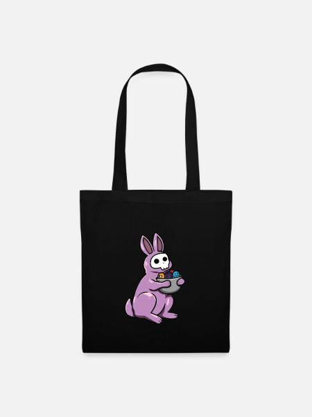 Gothic Rabbit Gothic Hase Gothic Ostern Emo Goth - Stoffbeutel - Schwarz