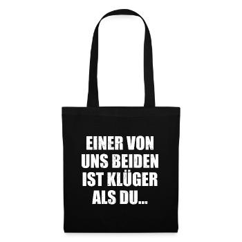 Kluge Sprüche Duo - Stoffbeutel - Schwarz - Vorne