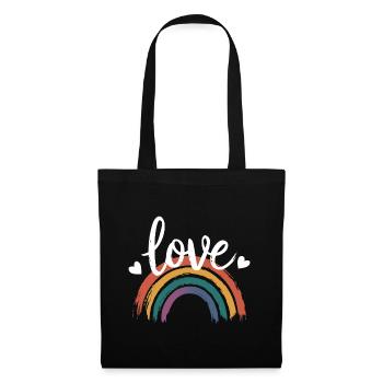 Love & Rainbow | LGBT Pride - Tote Bag - black - Front