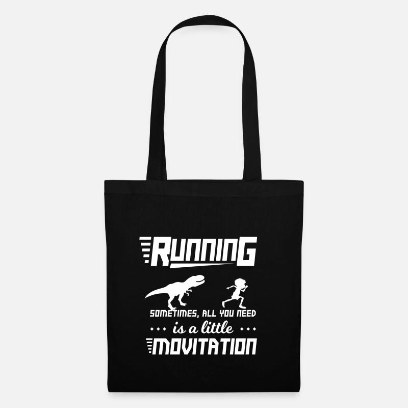Cadeau de course à pied en cours d'exécution - Sac en tissu - noir