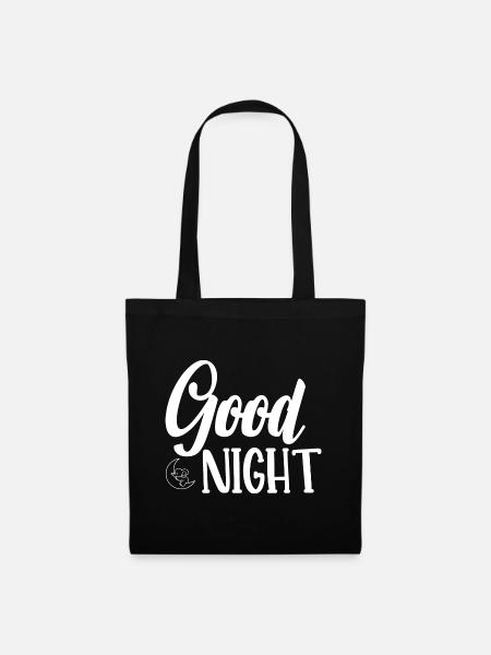 good night - Tote Bag - black