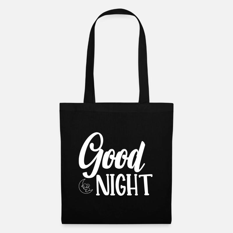 good night - Tote Bag - black