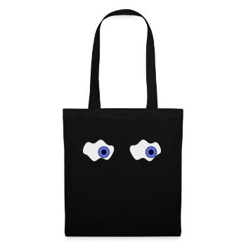 Des yeux fous - Sac en tissu - noir - Devant