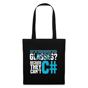 Programming Why do programmers wear glasses - Tote Bag - black - Front
