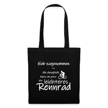 leichteres Rennrad (Hab zugenommen...) - Stoffbeutel - Schwarz - Vorne