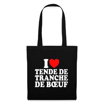 Boucher I Love Tende De Tranche De Boeuf - Sac en tissu - noir - Devant