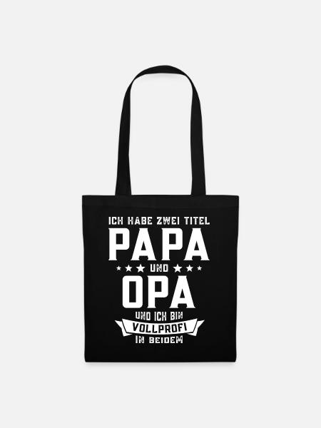 PAPA OPA ZWEI TITEL - Stoffbeutel - Schwarz