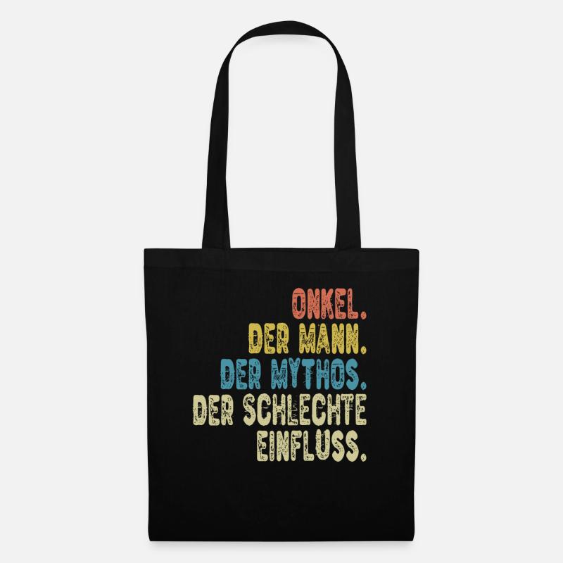 Onkel Geschenkidee - Bester Onkel auf der Welt - Stoffbeutel - Schwarz
