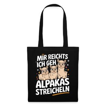 Alpaca llama alpacas animal - Tote Bag - black - Front