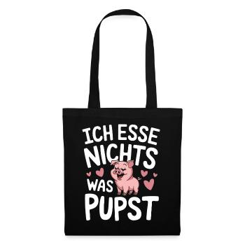 Animal cochon - Sac en tissu - noir - Devant