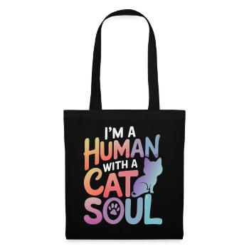 Chat Chats Amoureux Chat Propriétaire Chaton - Sac en tissu - noir - Devant