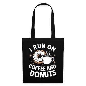 Donut Donuts Süßigkeiten Bagel - Stoffbeutel - Schwarz - Vorne