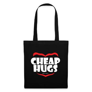 CHEAP HUGS, $200 a piece (white) - Tote Bag - black - Front