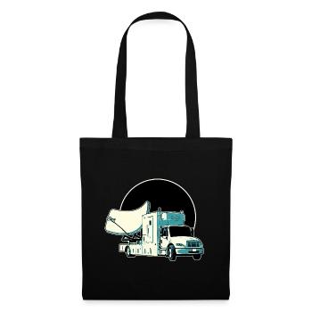 Satellite Truck Illustration - Tote Bag - black - Front