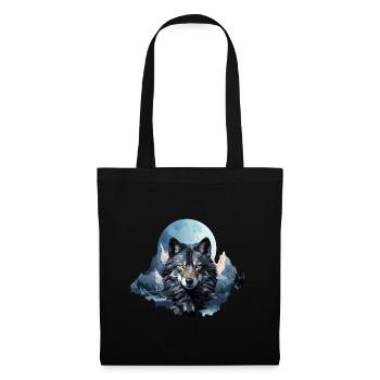 Wolf's design in polygon style - Tote Bag - black - Front