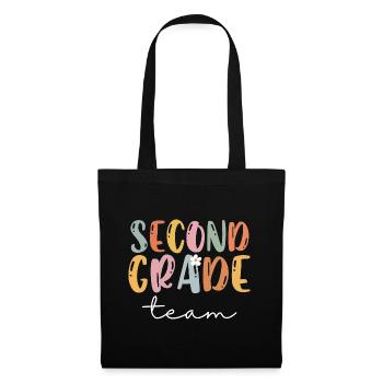 Team Second Grade 2nd Grade School Teacher Gift - Tote Bag - black - Front