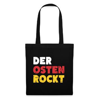 Der Osten Rockt Ossi Ostdeutschland - Stoffbeutel - Schwarz - Vorne