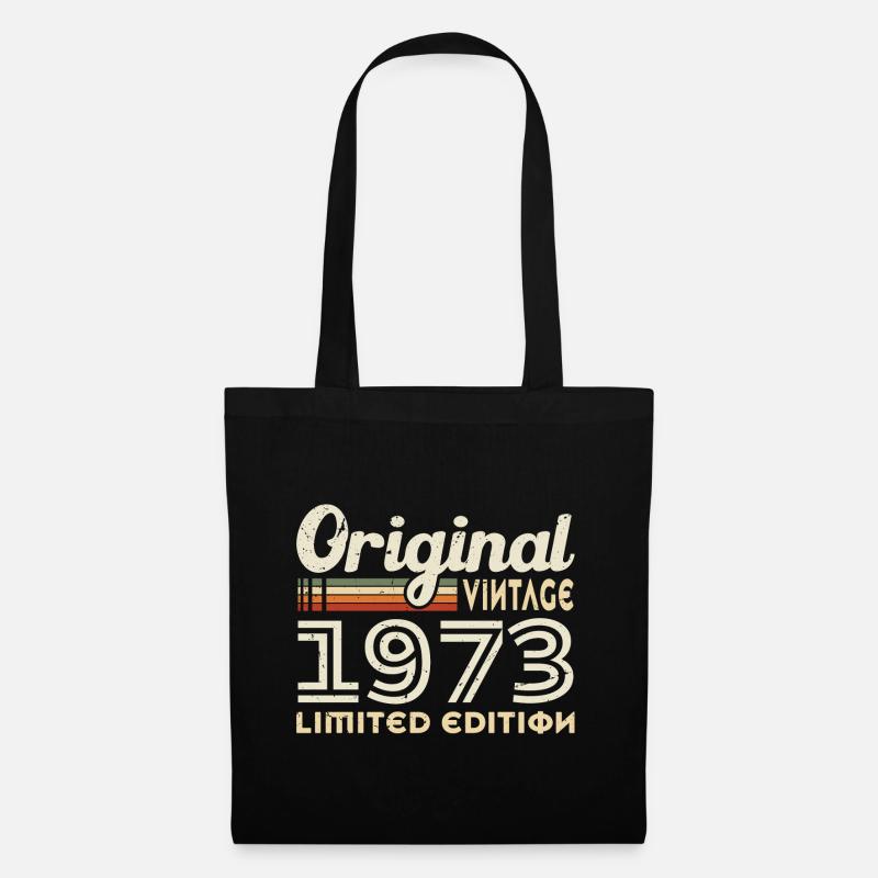 Original 1973 Vintage Geburtstagsgeschenk - Stoffbeutel - Schwarz