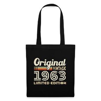 Original 1963 Vintage Geburtstagsgeschenk - Stoffbeutel - Schwarz - Vorne