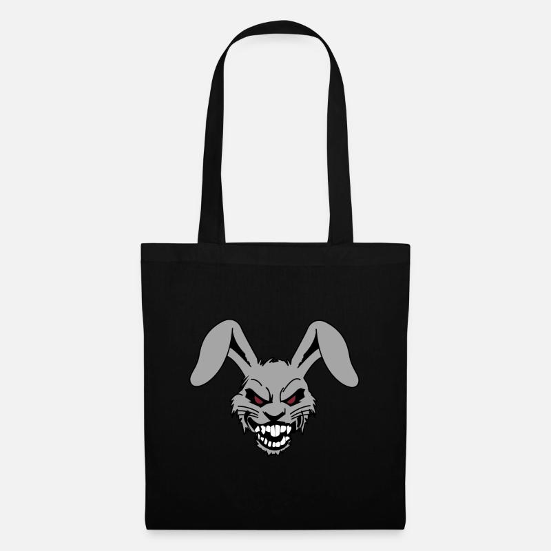 Killer Hase | Halloween, lustige Bilder, Horror - Stoffbeutel - Schwarz
