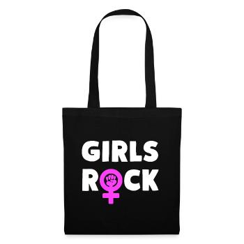 Girls Rock Girl Power - Tote Bag - black - Front