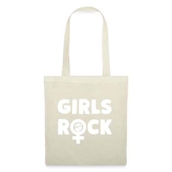 Filles Rock Girl Power Rocker Féminine - Sac en tissu - nature - Devant