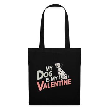 My Dog Is My Valentine | Dalmatian Valentine's Day - Tote Bag - black - Front
