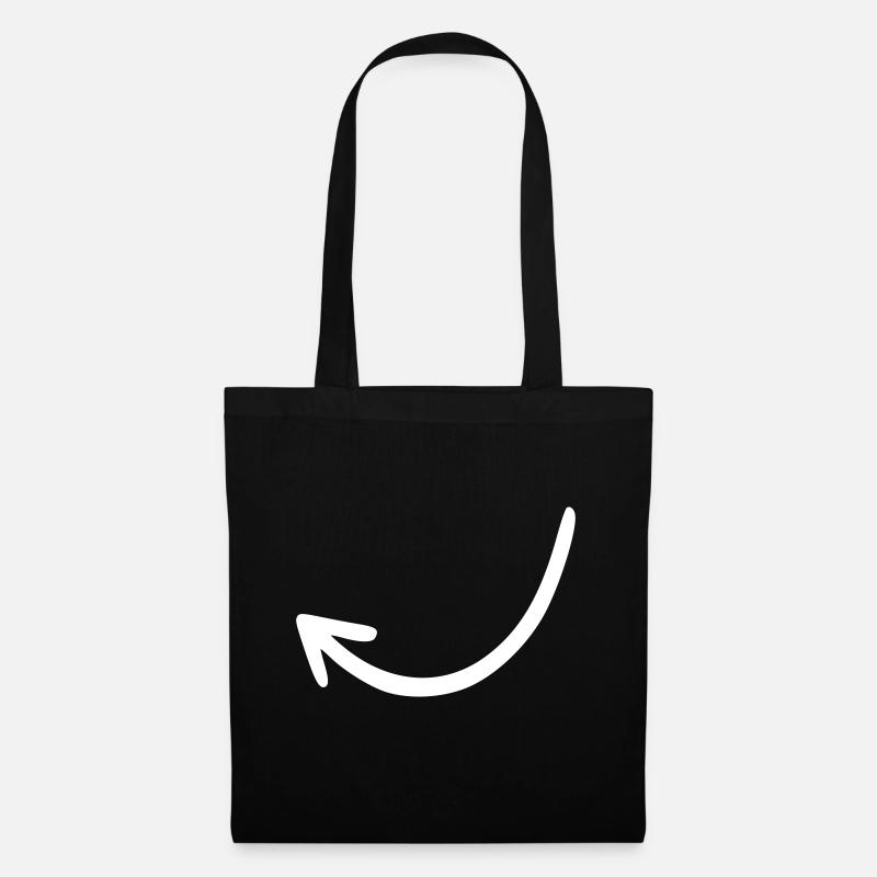 Arrow drawing sketch white - Tote Bag - black