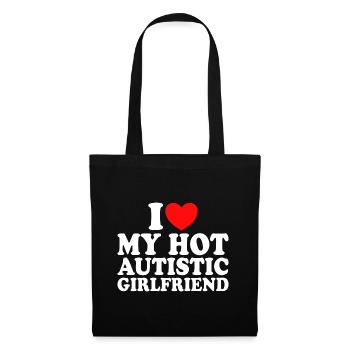 Adore Ma Copine J'aime Ma Petite Amie Autiste - Sac en tissu - noir - Devant