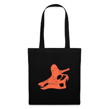 Lambeosaurus Fossilschädel - Stoffbeutel - Schwarz - Vorne