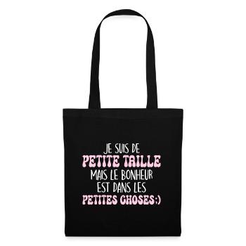 Petite Taille Humour Petite Femme - Sac en tissu - noir - Devant