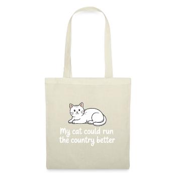 Mon Chat Gouvernerait Mieux Le Pays - Sac en tissu - nature - Devant