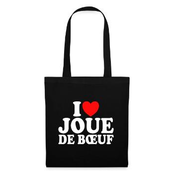 Boucher I Love Joue De Boeuf - Sac en tissu - noir - Devant