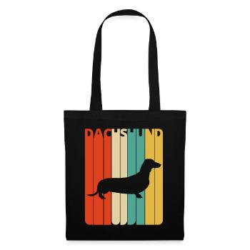 Retro Vintage Dachshund Gifts for Dog Lovers.Puppy - Tote Bag - black - Front