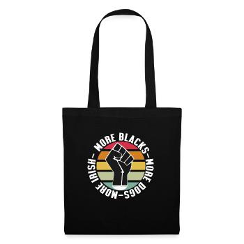 Plus de Noirs Plus de chiens Plus irlandais - Sac en tissu - noir - Devant
