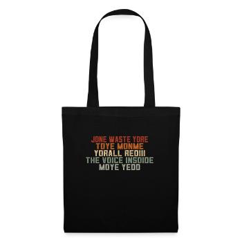 Jone Waste Your Time - Stoffbeutel - Schwarz - Vorne