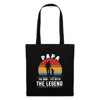 Papa Man Mythos Legende - Stoffbeutel - Schwarz - Vorne