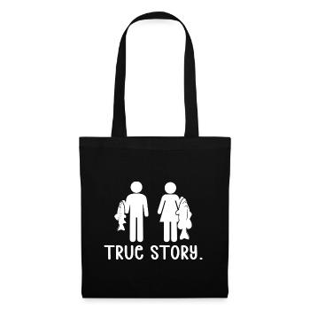 Angler Couple Fishing Gift Idea Humor True Story - Tote Bag - black - Front