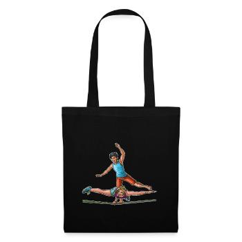 Slackliners - Amateurs de slackline - Sac en tissu - noir - Devant